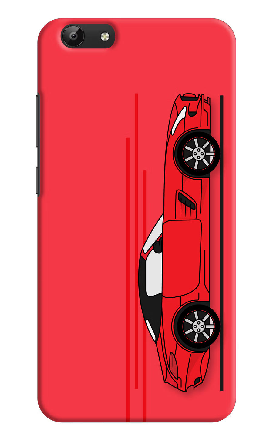 Red Velocity Vivo Y69 Back Cover, Hard case