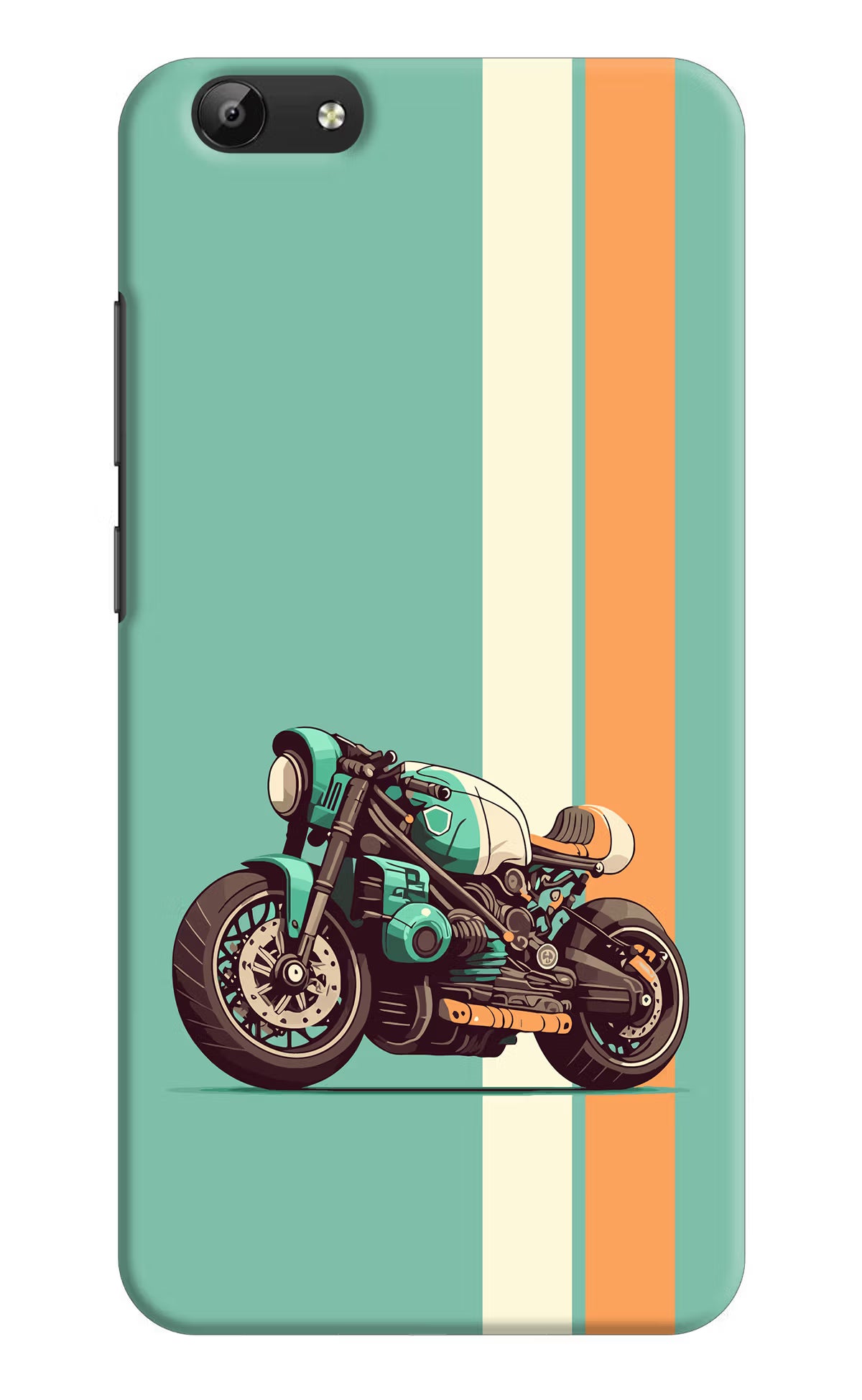 Striped Moto Drift Vivo Y69 Hard Case Back Cover by Casekaro