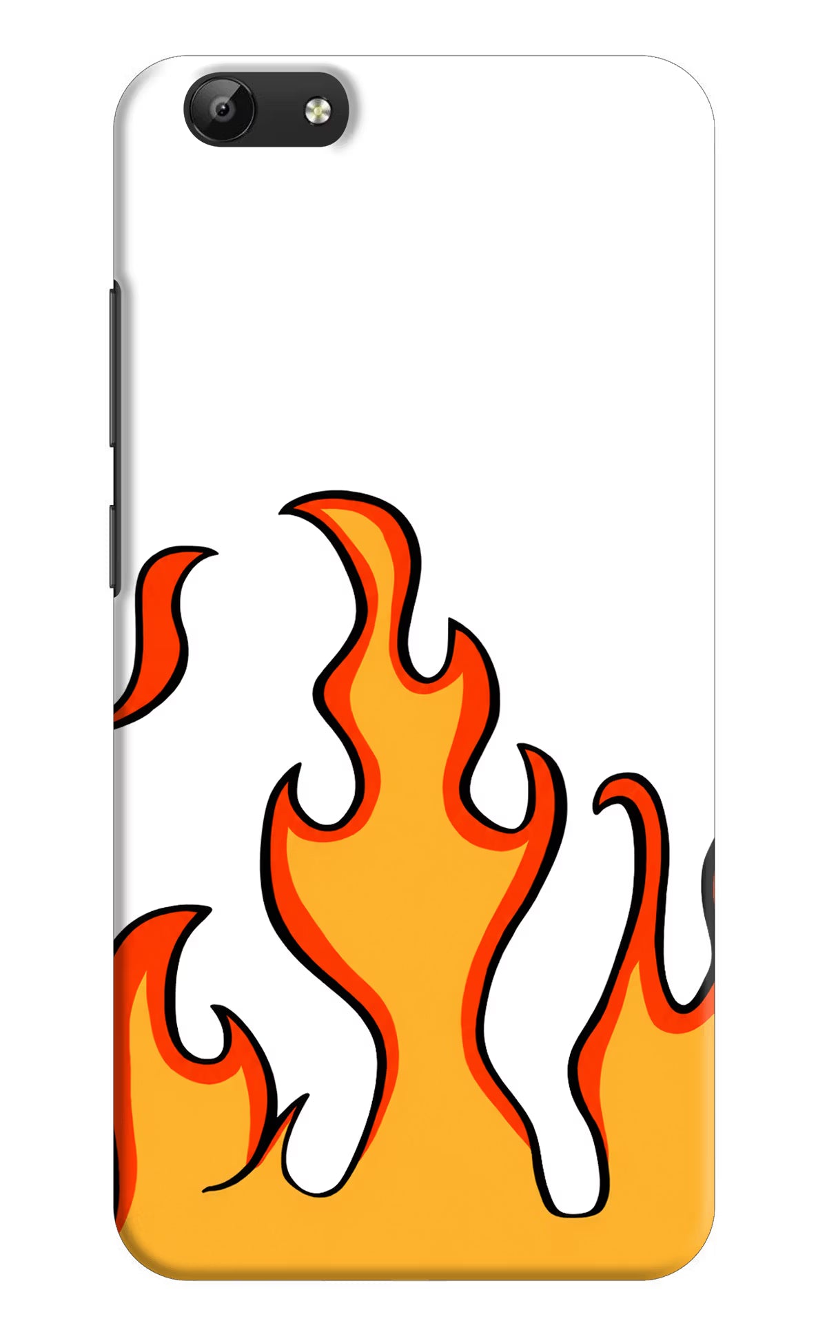 Fired Up – White Vivo Y69 Hard Case Back Cover by Casekaro
