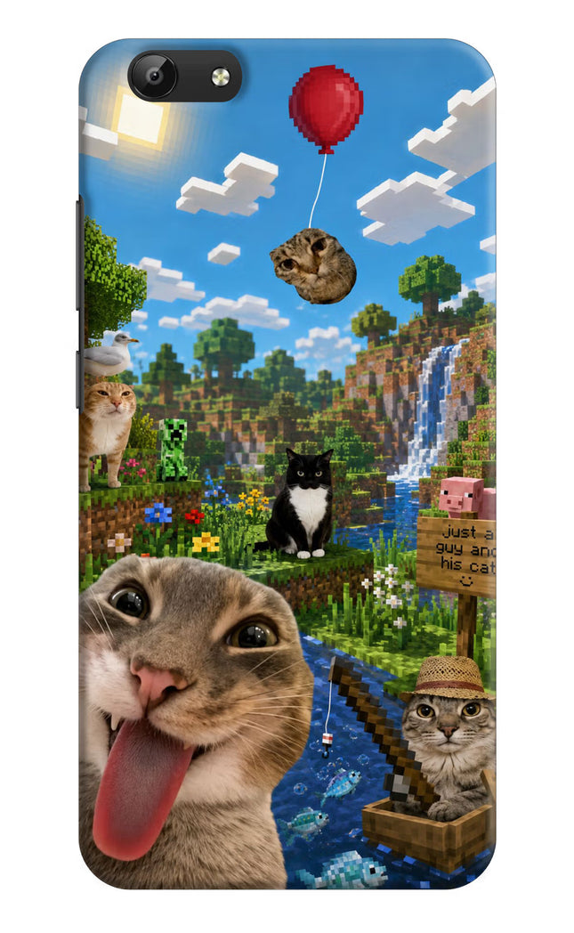 Minecraft Cat Chaos Vivo Y69 Hard Case Back Cover by Casekaro