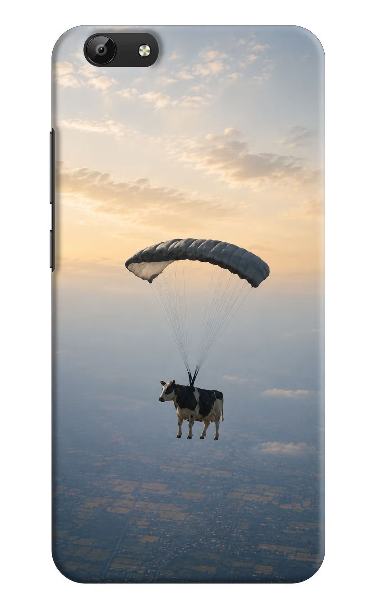 Skydiving Cow Vivo Y69 Back Cover