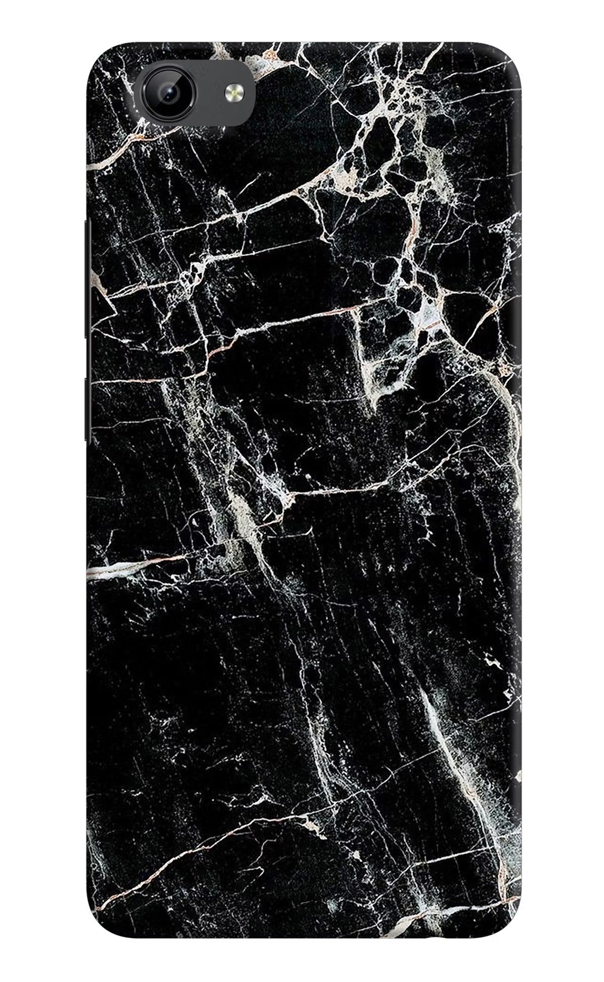 Black Marble Texture Vivo Y71 Hard Case Back Cover by Casekaro