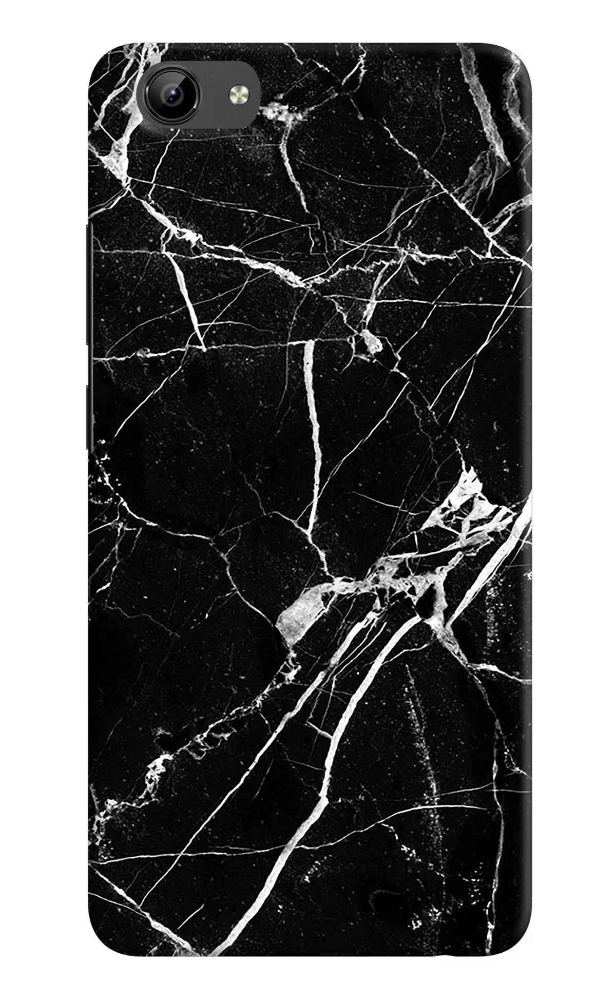 Black Marble Pattern Vivo Y71 Hard Case Back Cover by Casekaro