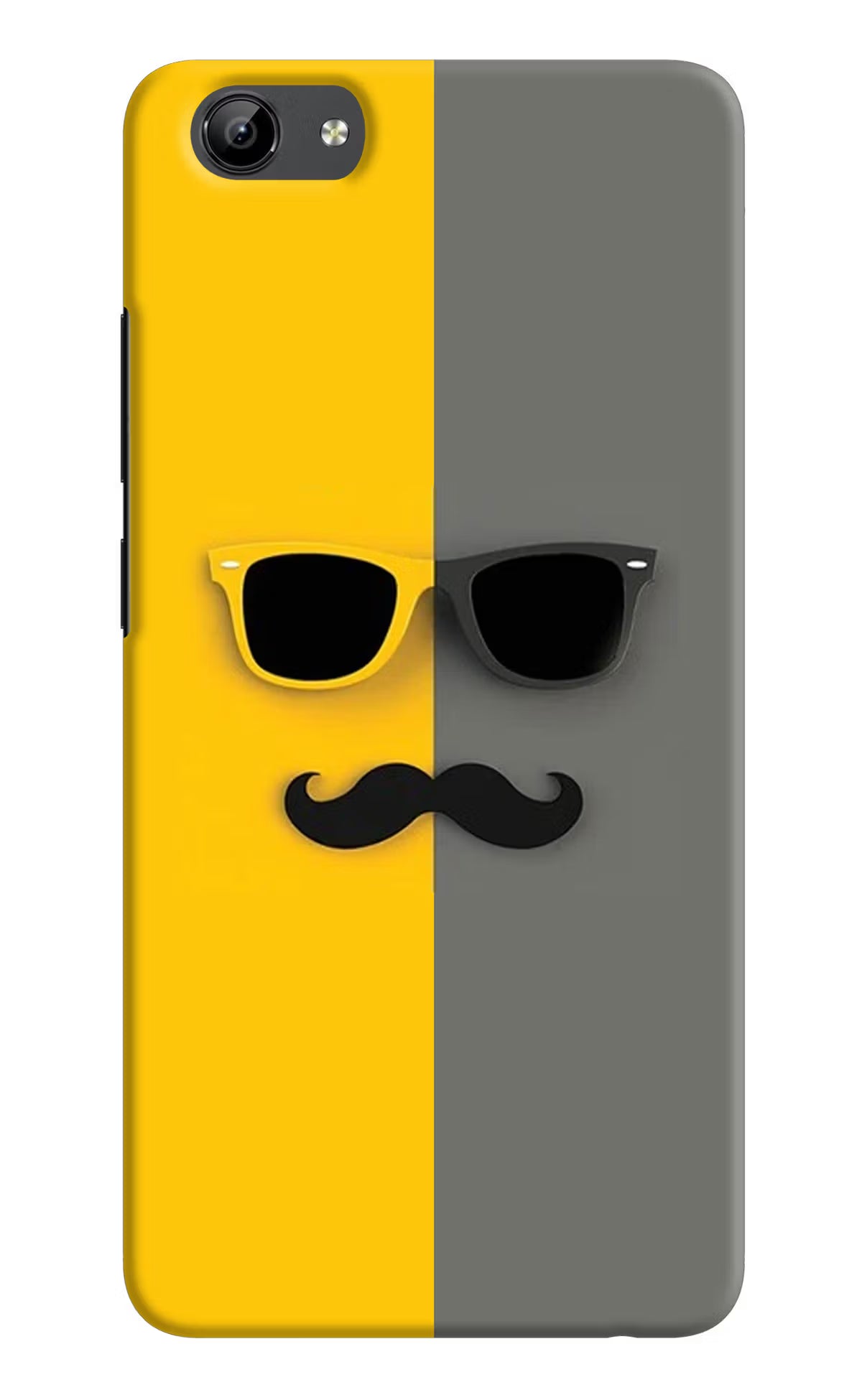 Sunglasses with Mustache Vivo Y71 Hard Case Back Cover by Casekaro