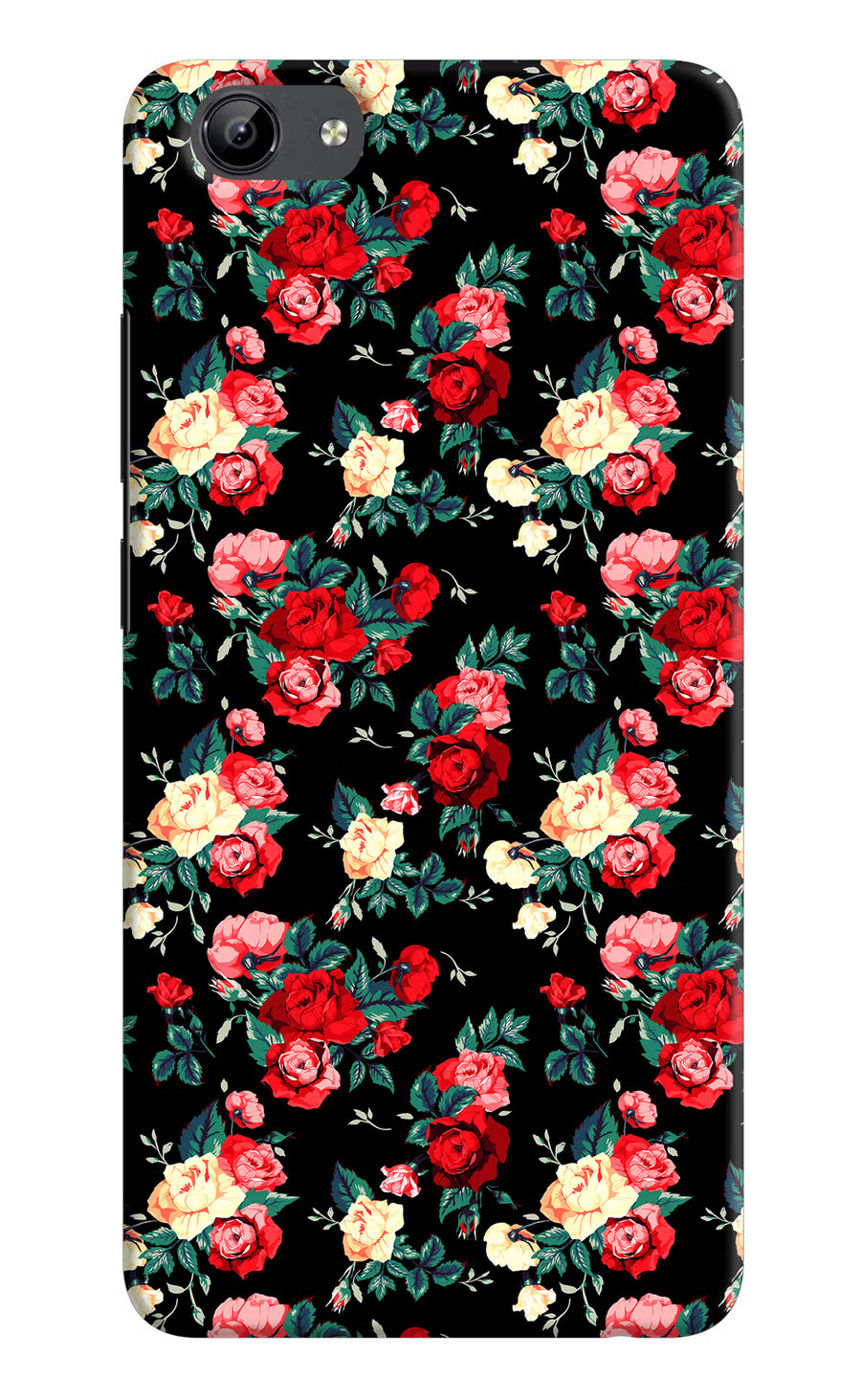 Rose Pattern Vivo Y71 Back Cover, Hard case