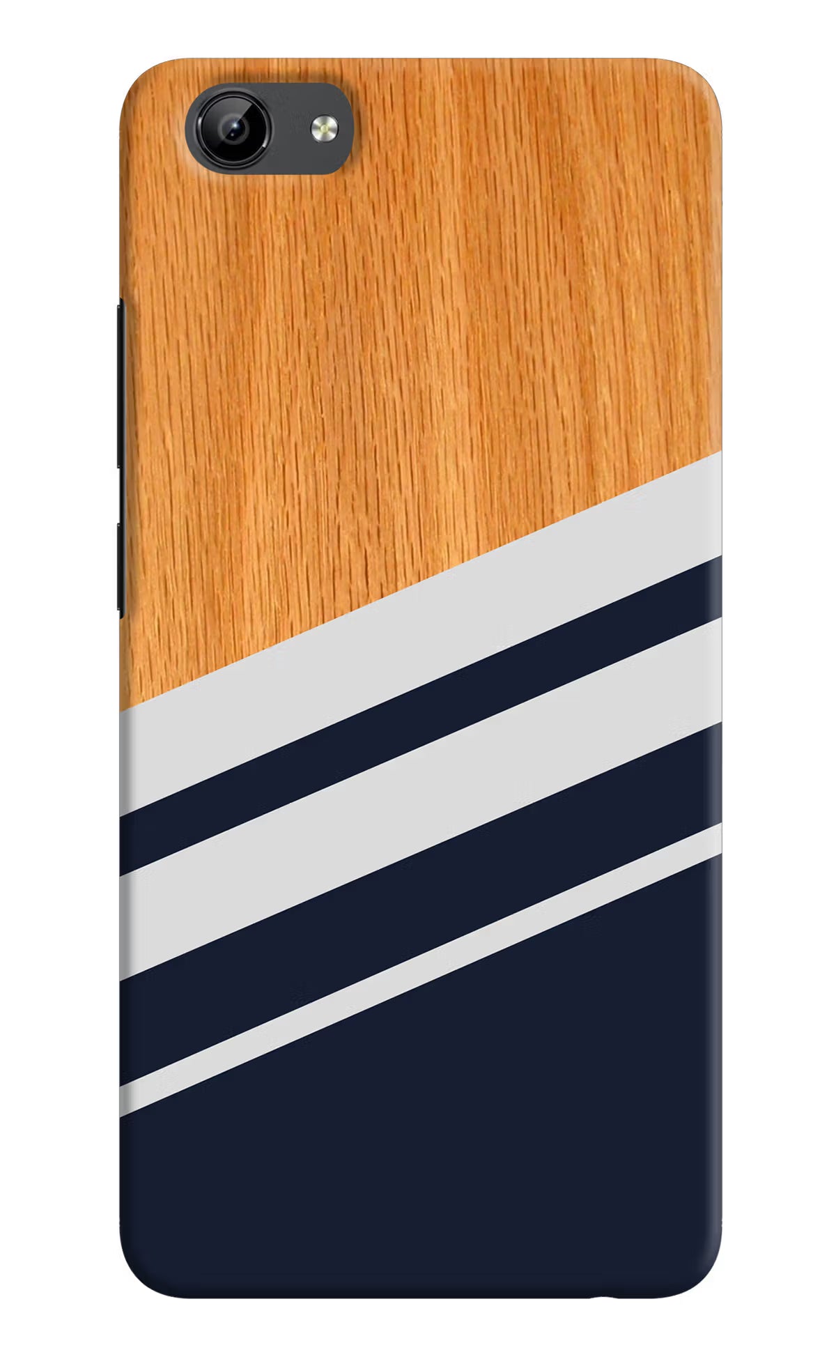 Blue and white wooden Vivo Y71 Hard Case Back Cover by Casekaro