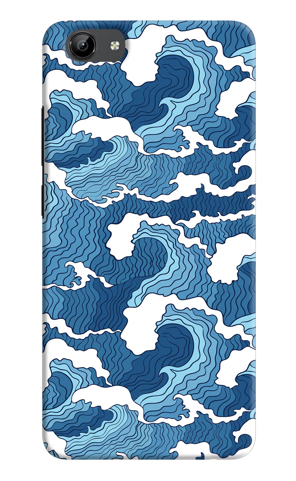 Blue Waves Vivo Y71 Hard Case Back Cover by Casekaro