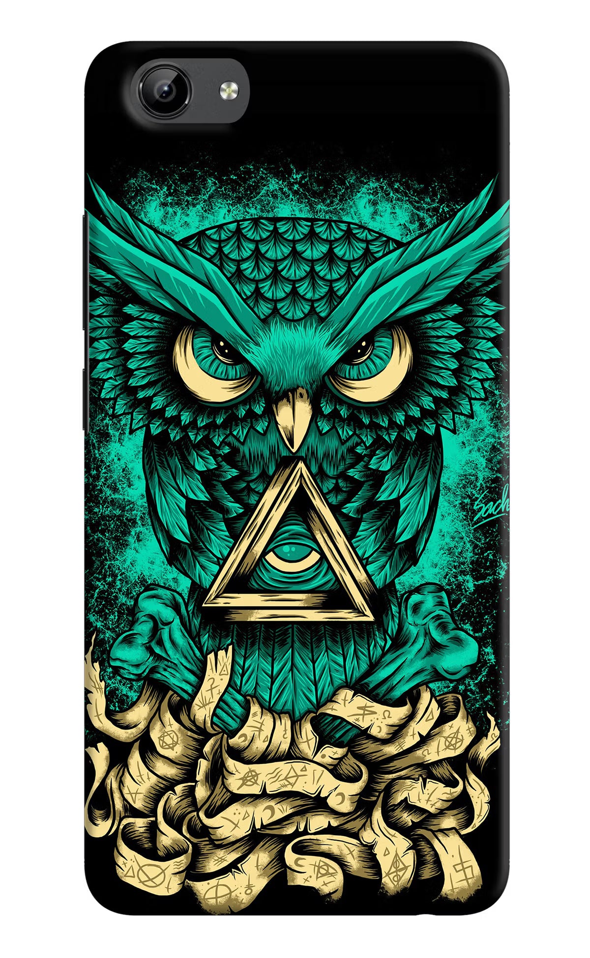 Green Owl Vivo Y71 Hard Case Back Cover by Casekaro