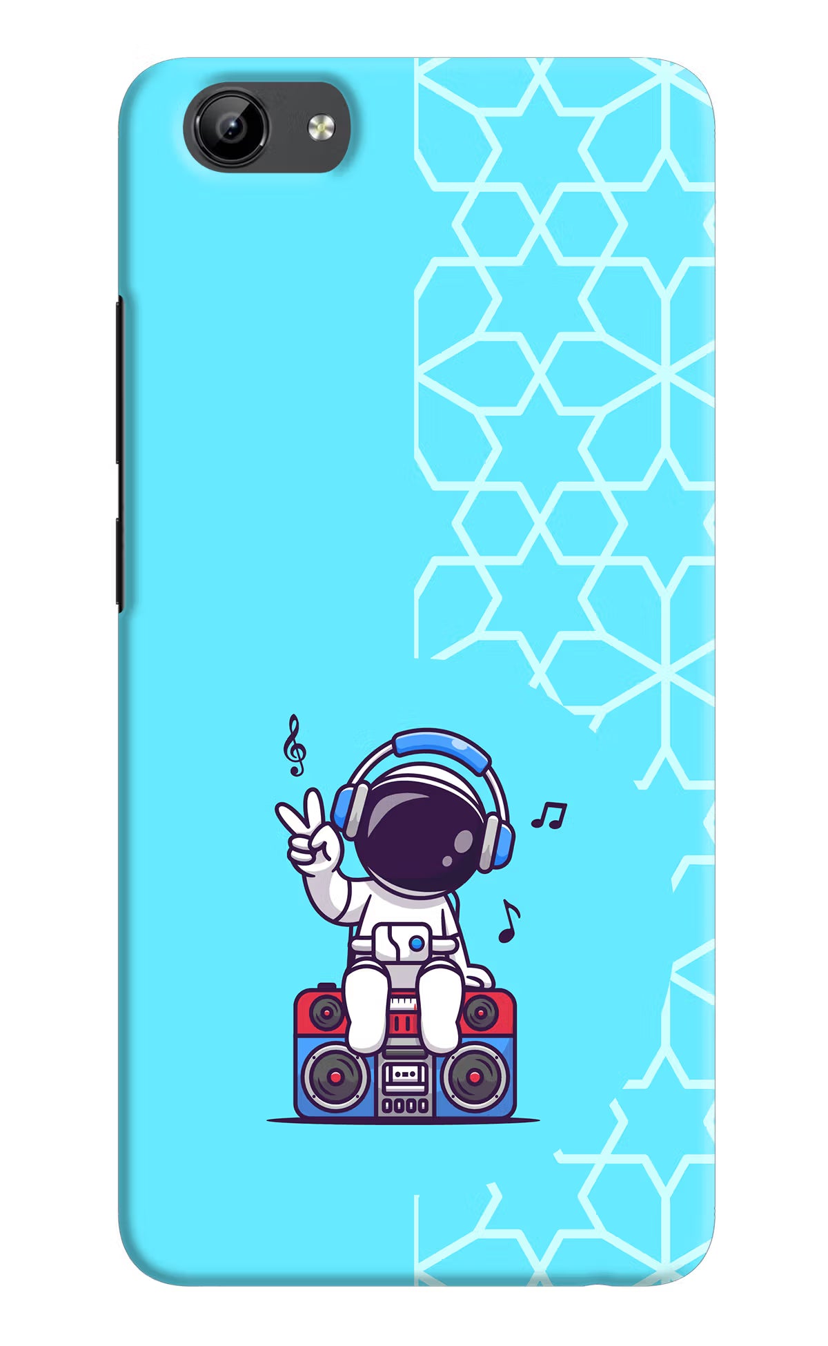 Cute Astronaut Chilling Vivo Y71 Hard Case Back Cover by Casekaro