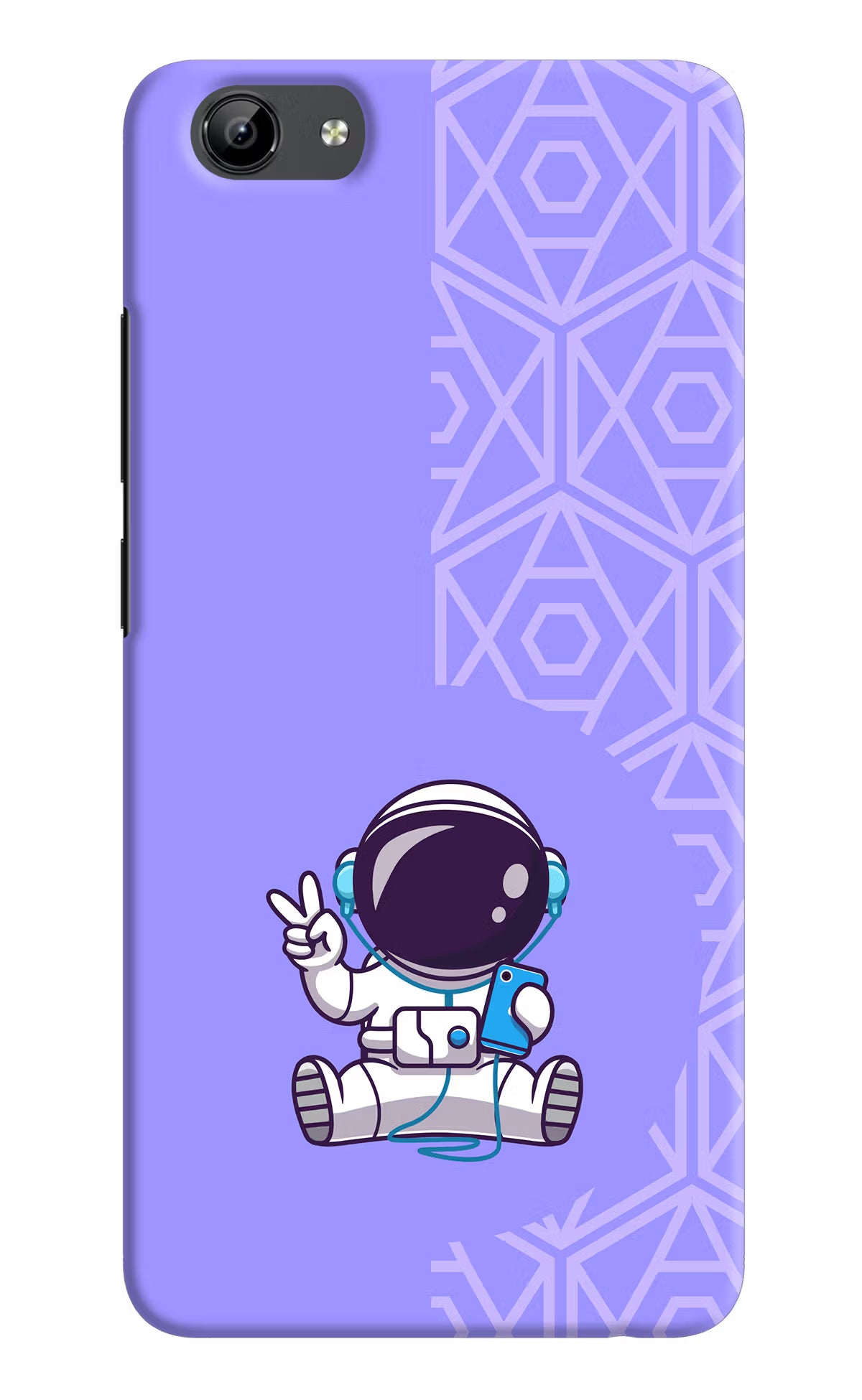 Cute Astronaut Chilling Vivo Y71 Hard Case Back Cover by Casekaro