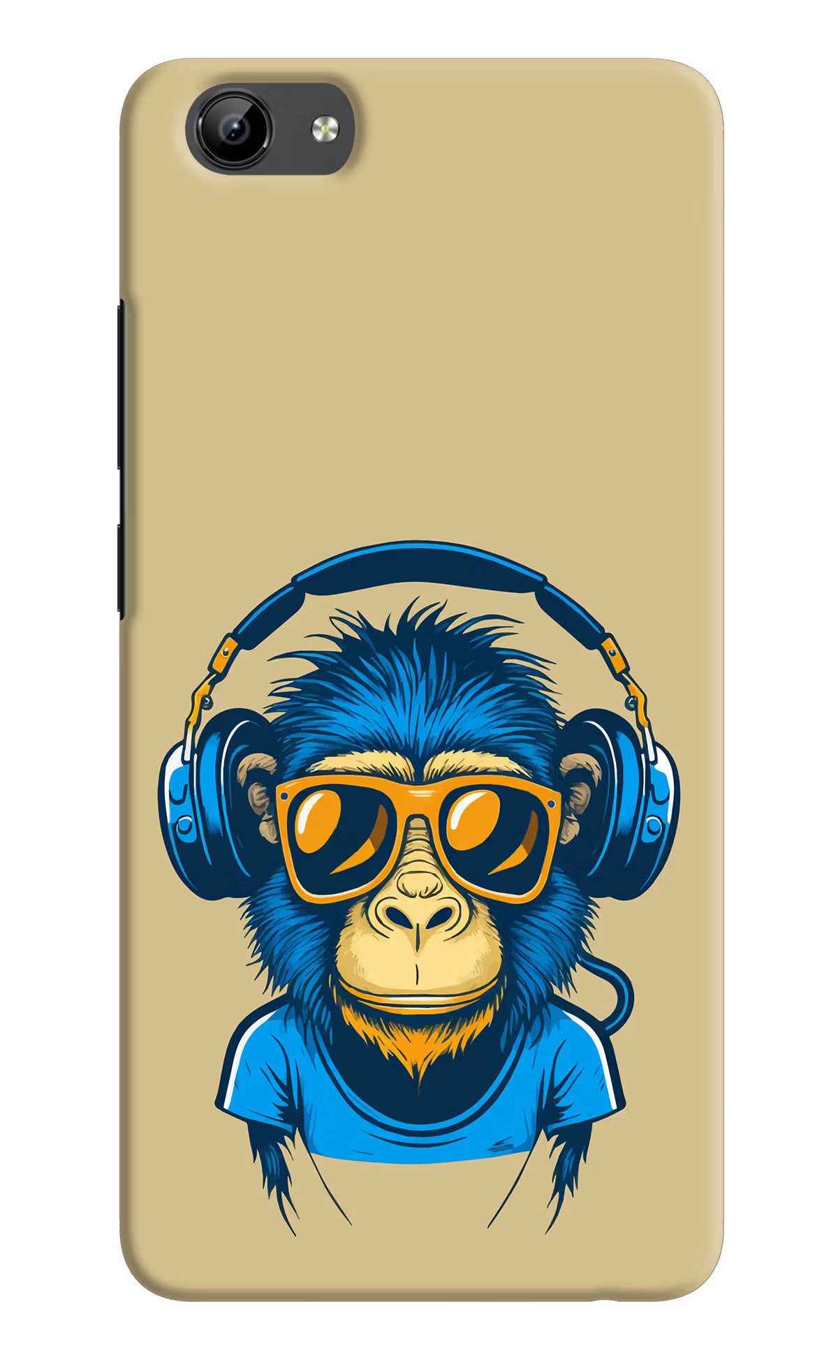 Monkey Headphone Vivo Y71 Hard Case Back Cover by Casekaro