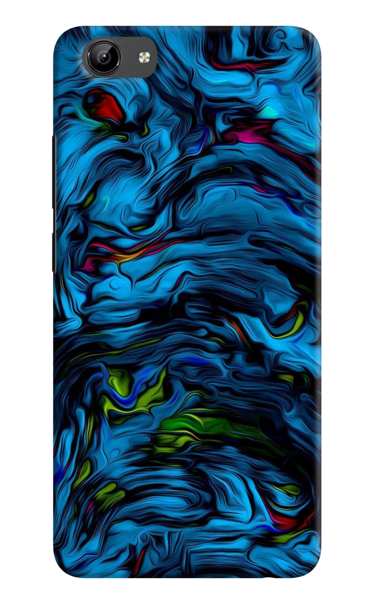 Dark Blue Abstract Vivo Y71 Hard Case Back Cover by Casekaro