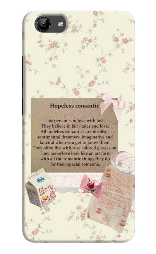 Hopeless Romantic Vivo Y71 Hard Case Back Cover by Casekaro