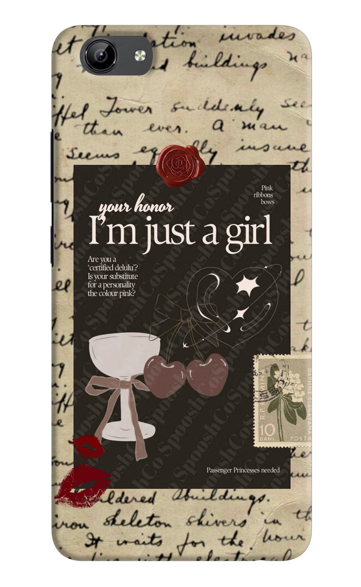 I am just a girl Vivo Y71 Hard Case Back Cover by Casekaro