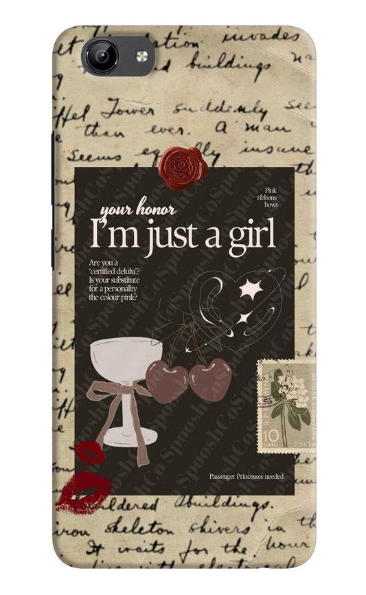 I am just a girl Vivo Y71 Hard Case Back Cover by Casekaro
