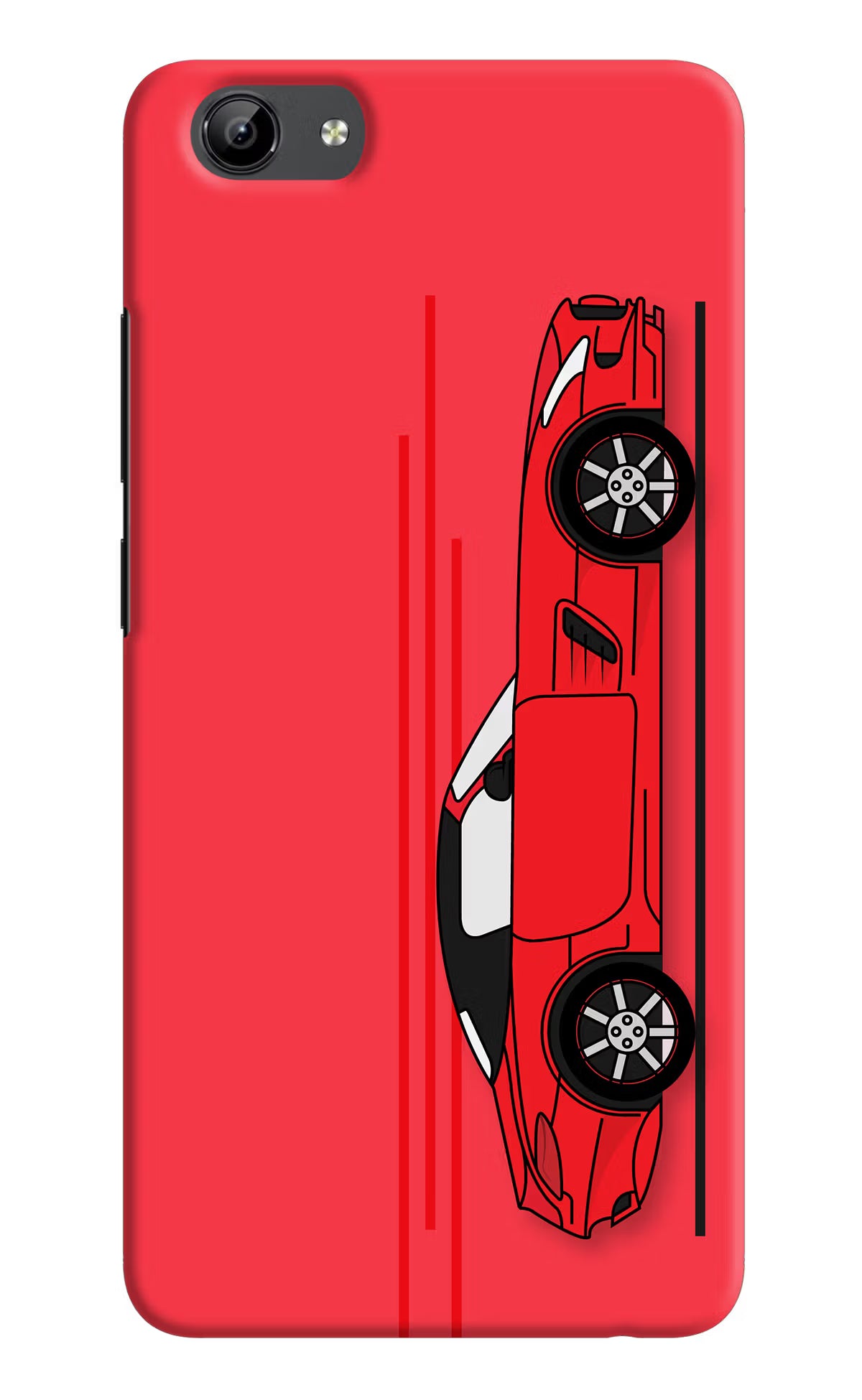 Red Velocity Vivo Y71 Hard Case Back Cover by Casekaro