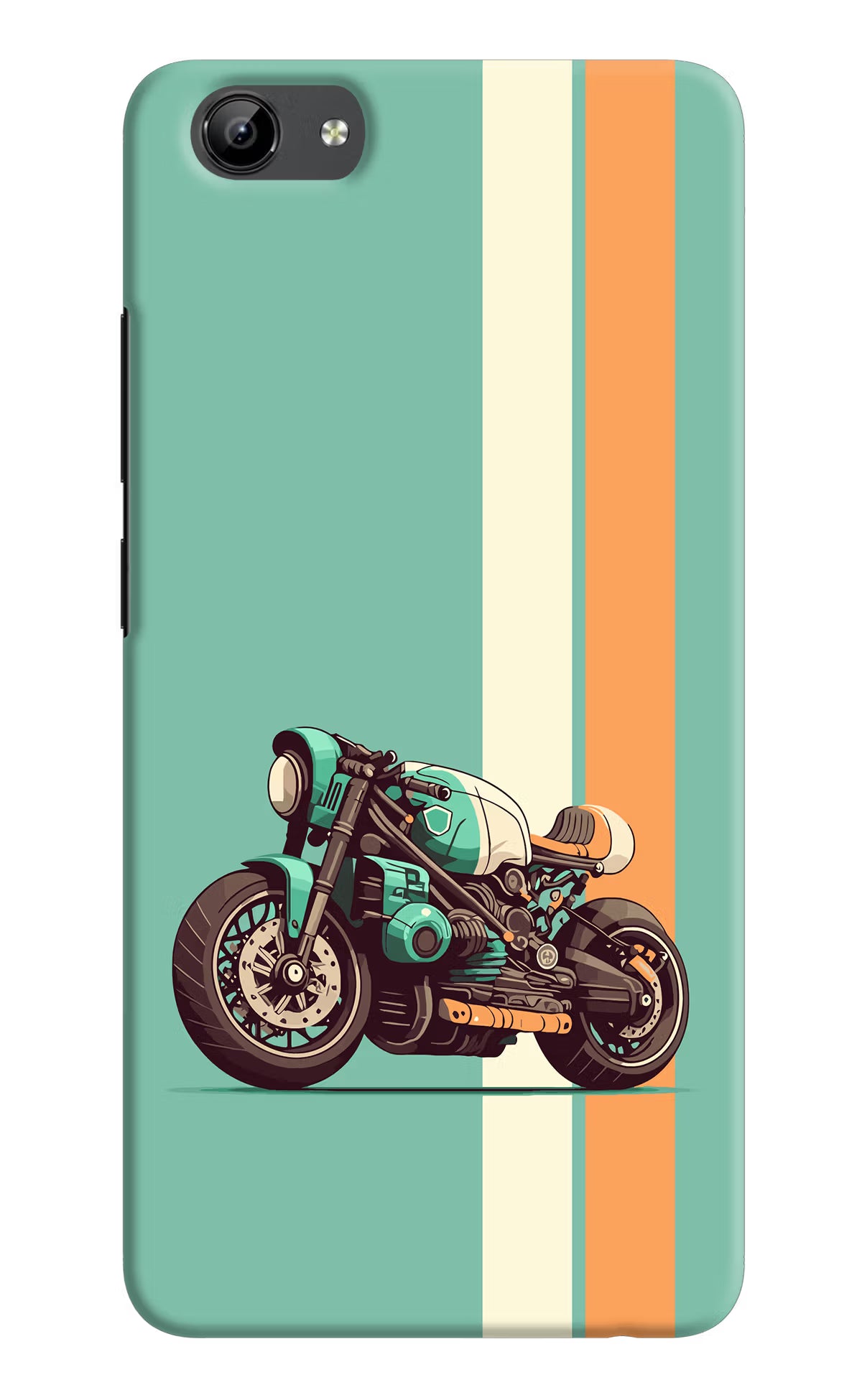Striped Moto Drift Vivo Y71 Hard Case Back Cover by Casekaro