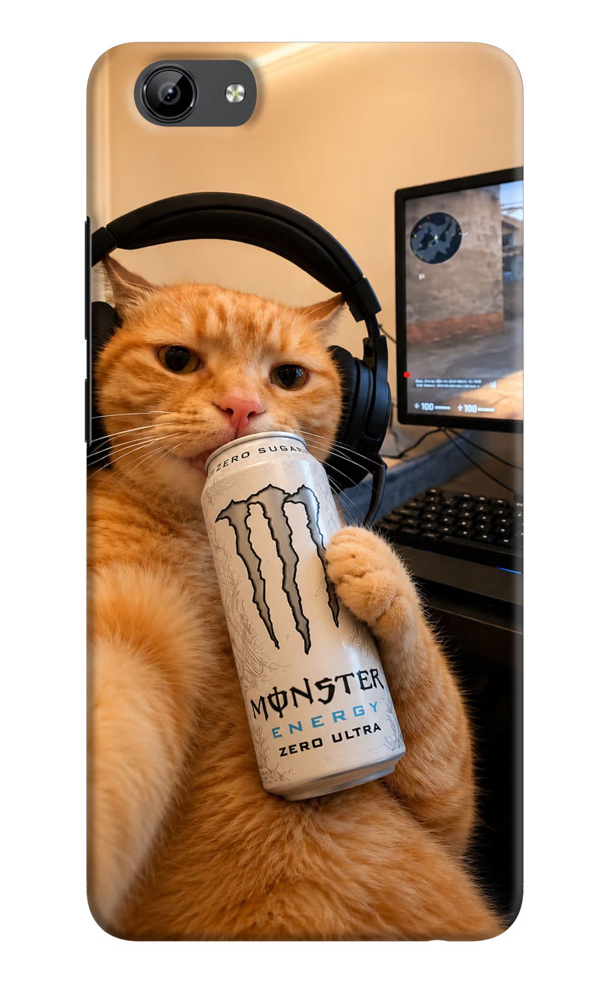 Gamer Cat Energy Vivo Y71 Back Cover
