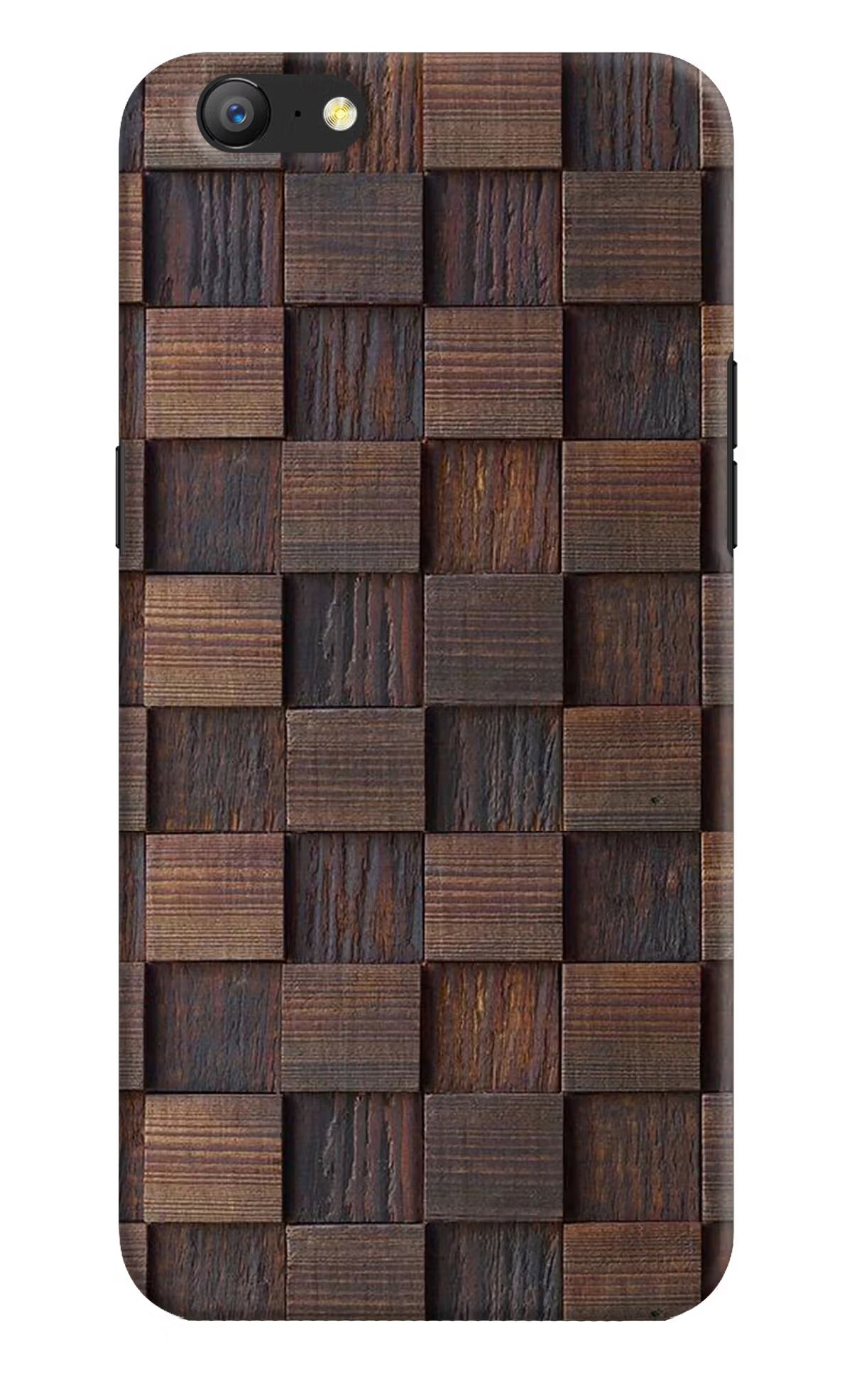 Wooden Cube Design Oppo A57 Hard Case Back Cover by Casekaro