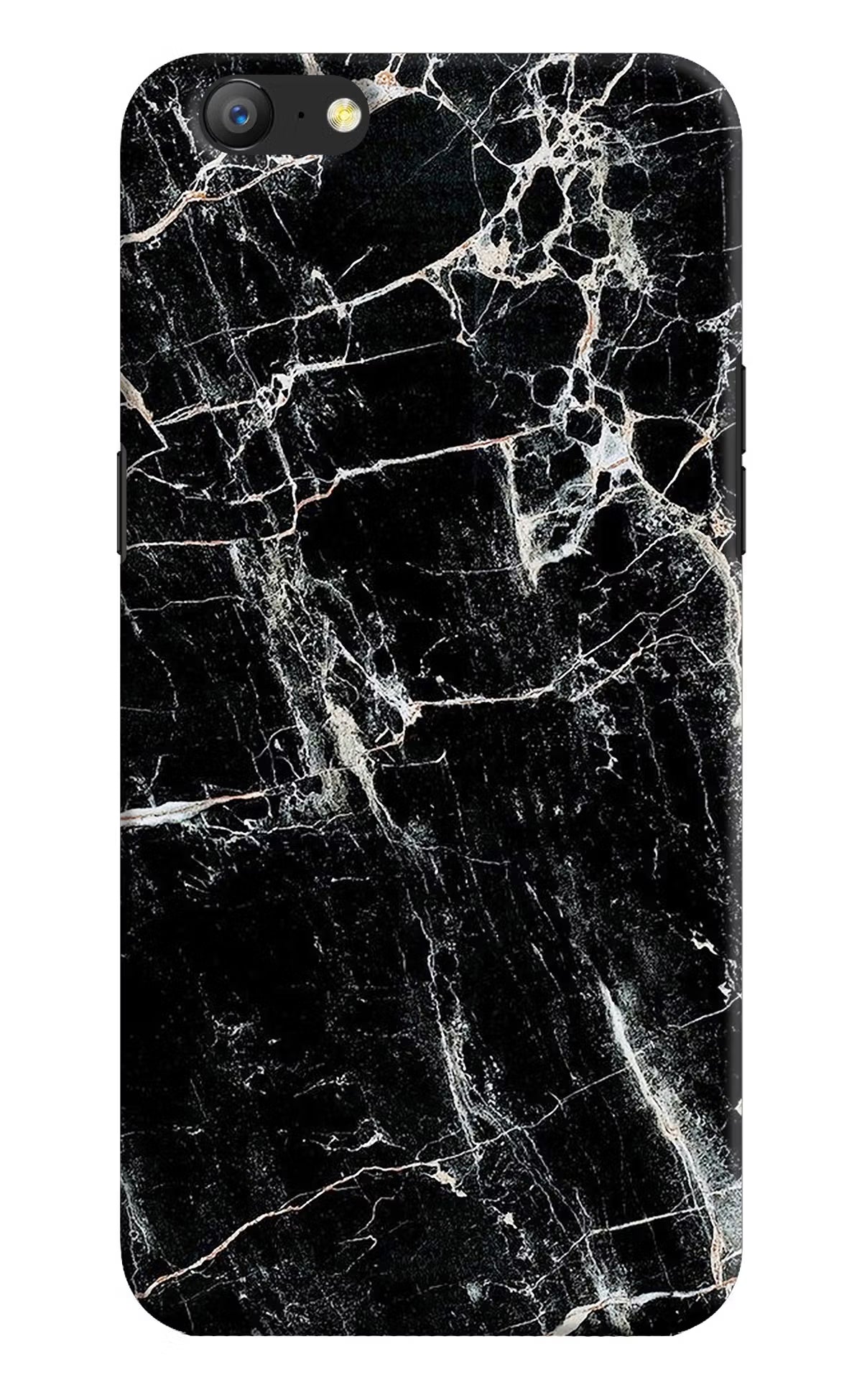 Black Marble Texture Oppo A57 Hard Case Back Cover by Casekaro