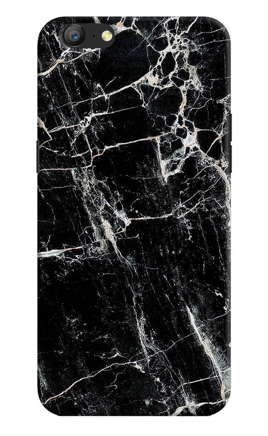 Black Marble Texture Oppo A57 Hard Case Back Cover by Casekaro