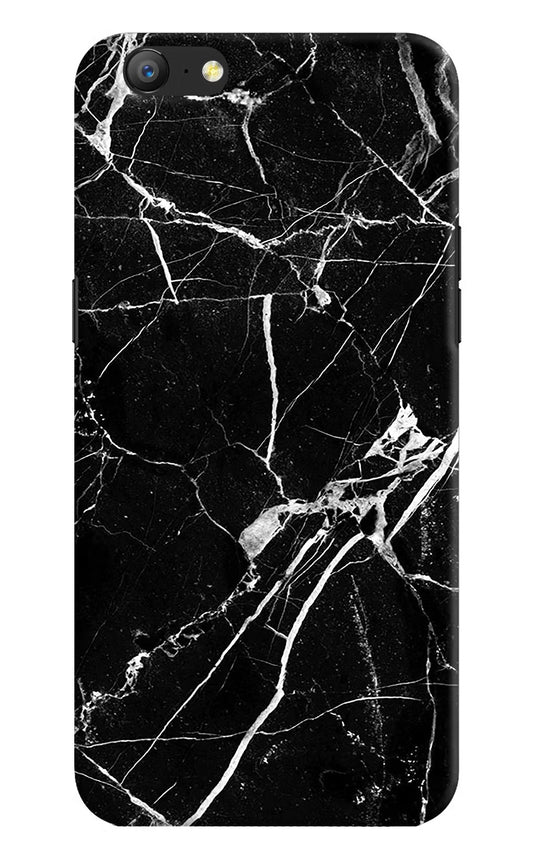 Black Marble Pattern Oppo A57 Hard Case Back Cover by Casekaro