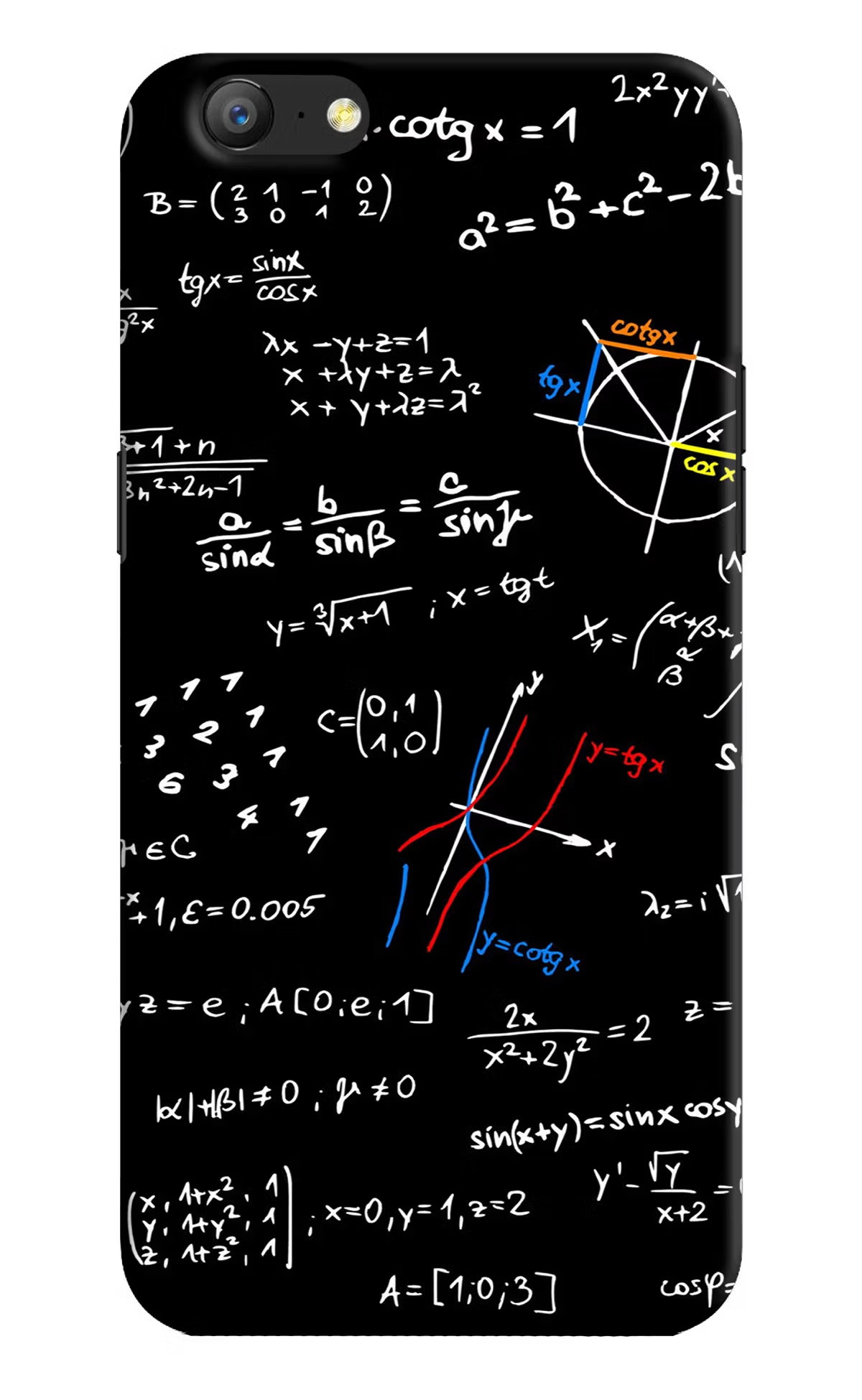 Mathematics Formula Oppo A57 Hard Case Back Cover by Casekaro