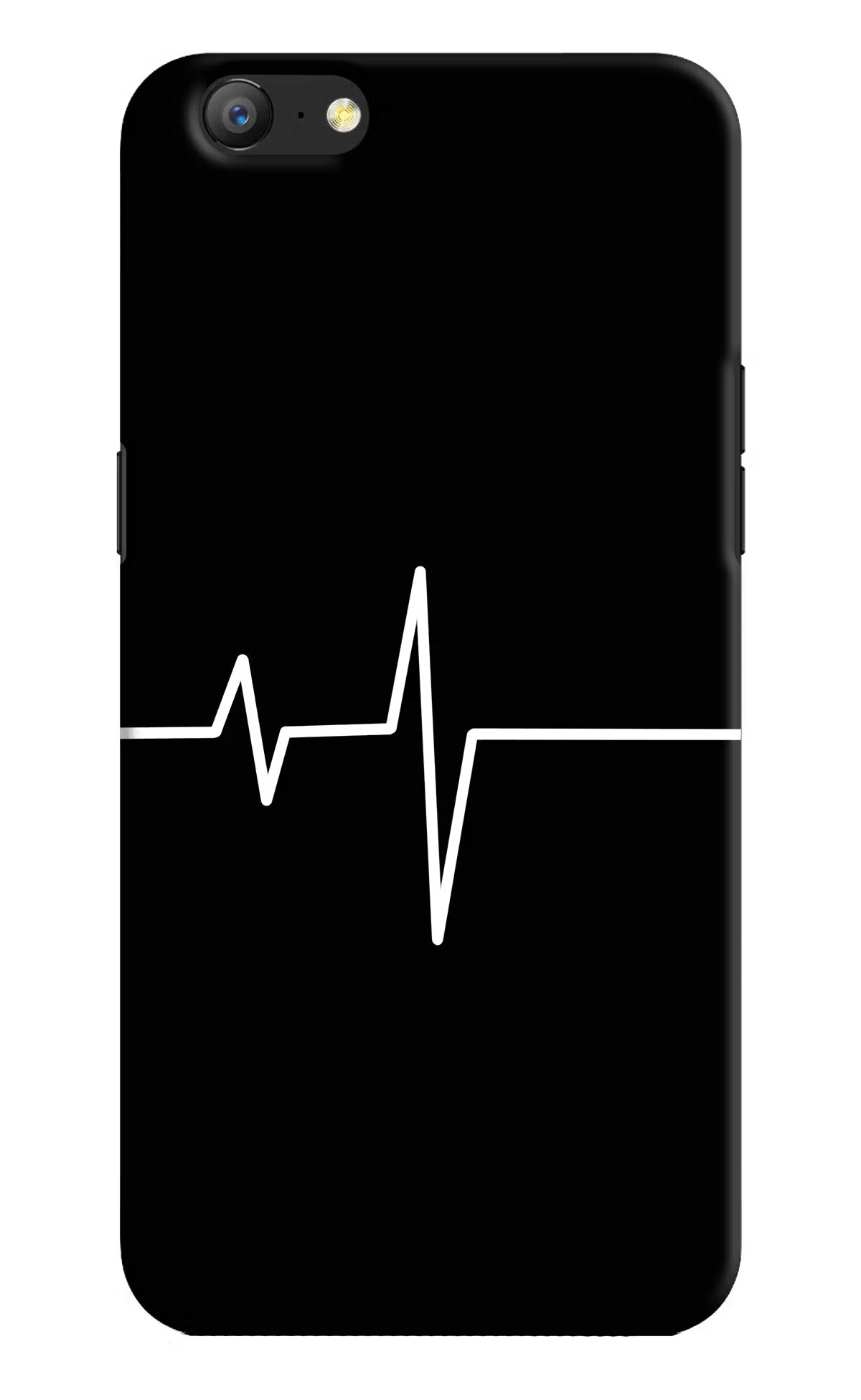 Heart Beats Oppo A57 Hard Case Back Cover by Casekaro