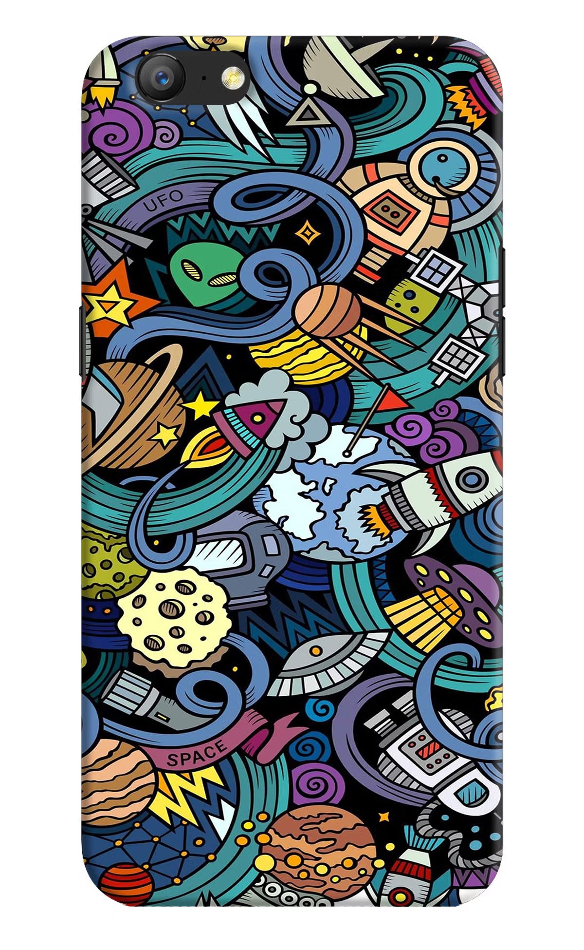Space Abstract Oppo A57 Hard Case Back Cover by Casekaro