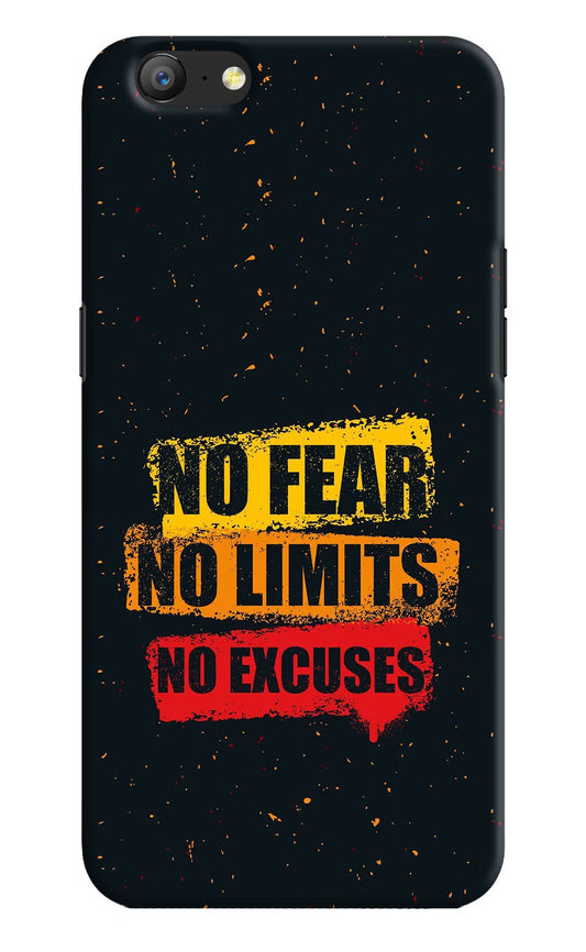No Fear No Limits No Excuse Oppo A57 Hard Case Back Cover by Casekaro