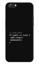 Life Motto Code Oppo A57 Hard Case Back Cover by Casekaro