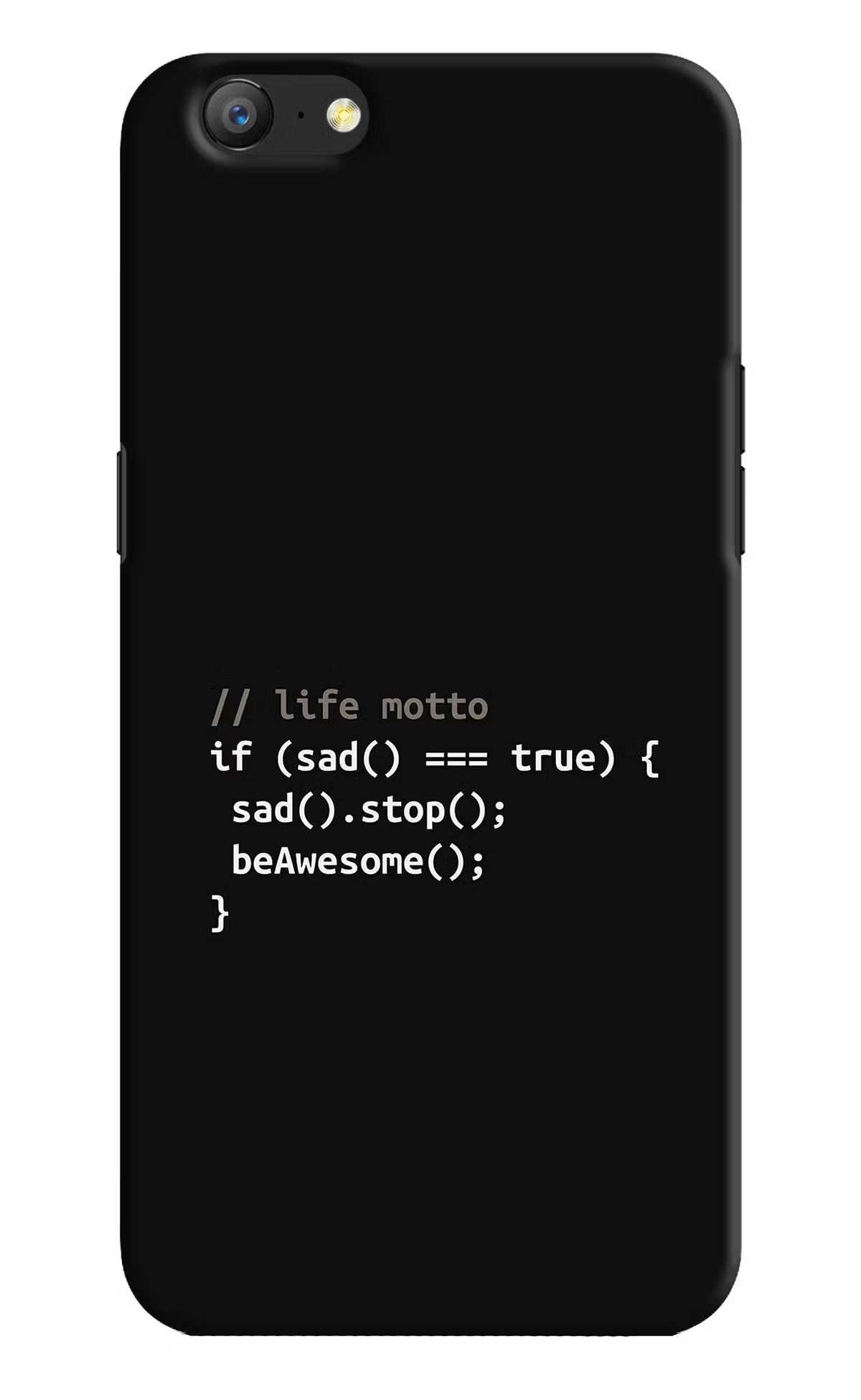 Life Motto Code Oppo A57 Hard Case Back Cover by Casekaro