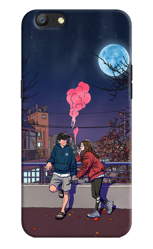 Chilling Couple Oppo A57 Hard Case Back Cover by Casekaro