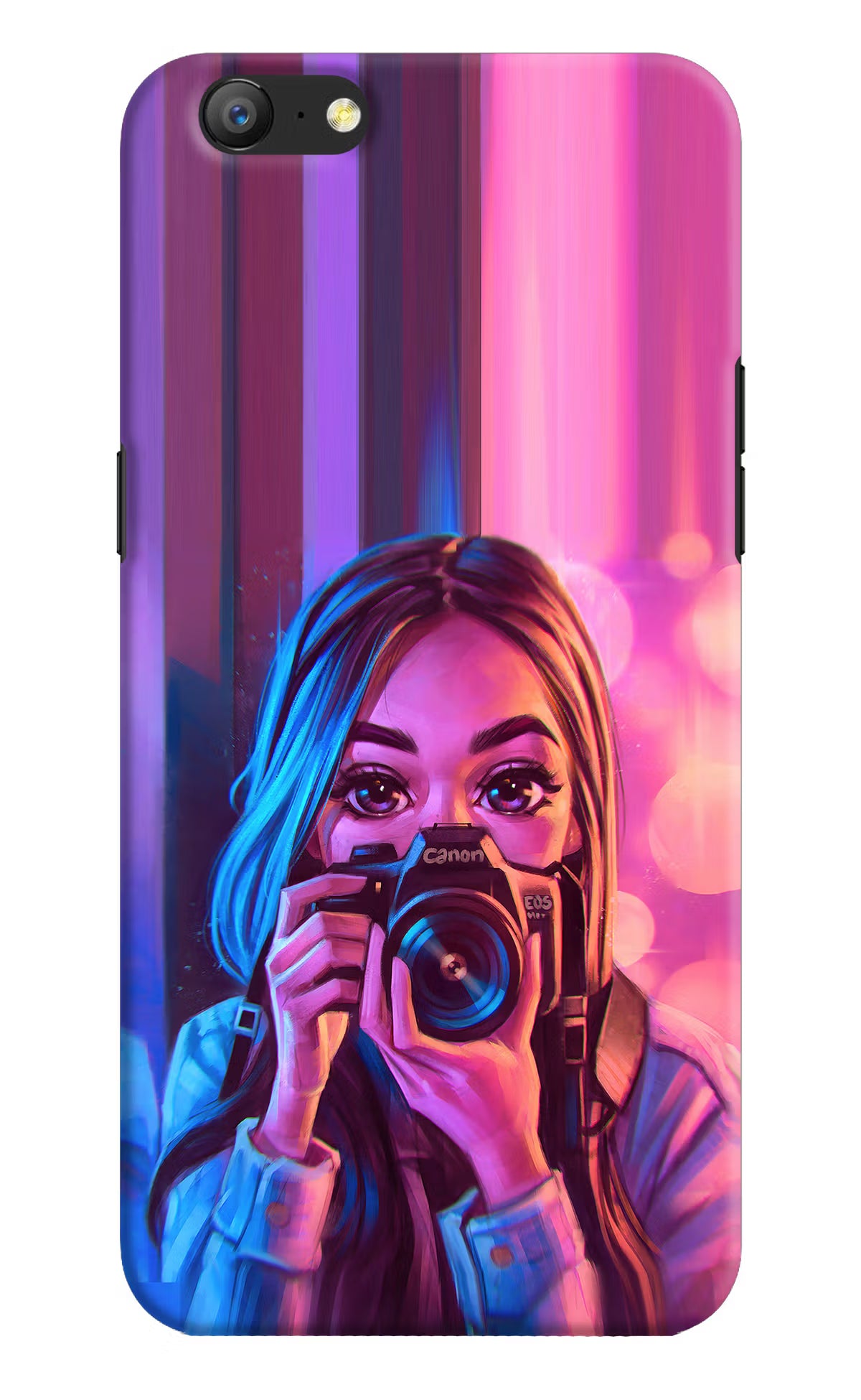 Girl Photographer Oppo A57 Hard Case Back Cover by Casekaro