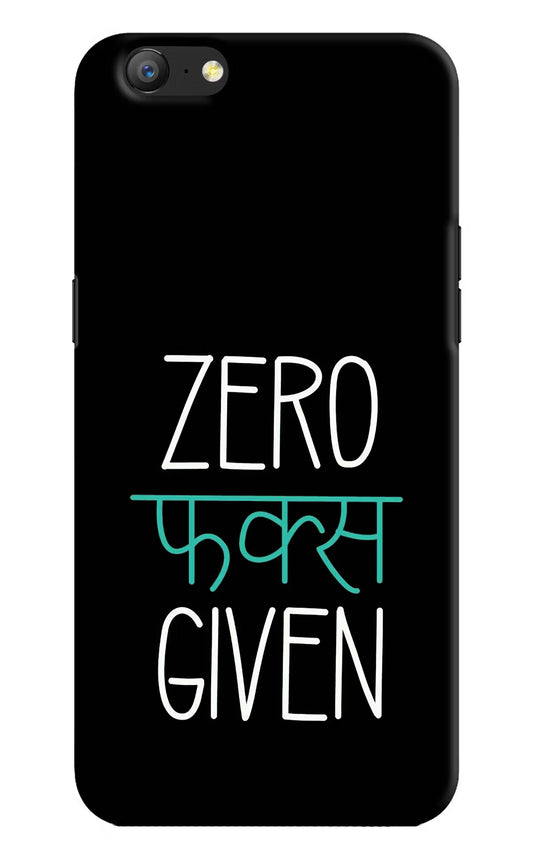 Zero Fucks Given Oppo A57 Hard Case Back Cover by Casekaro