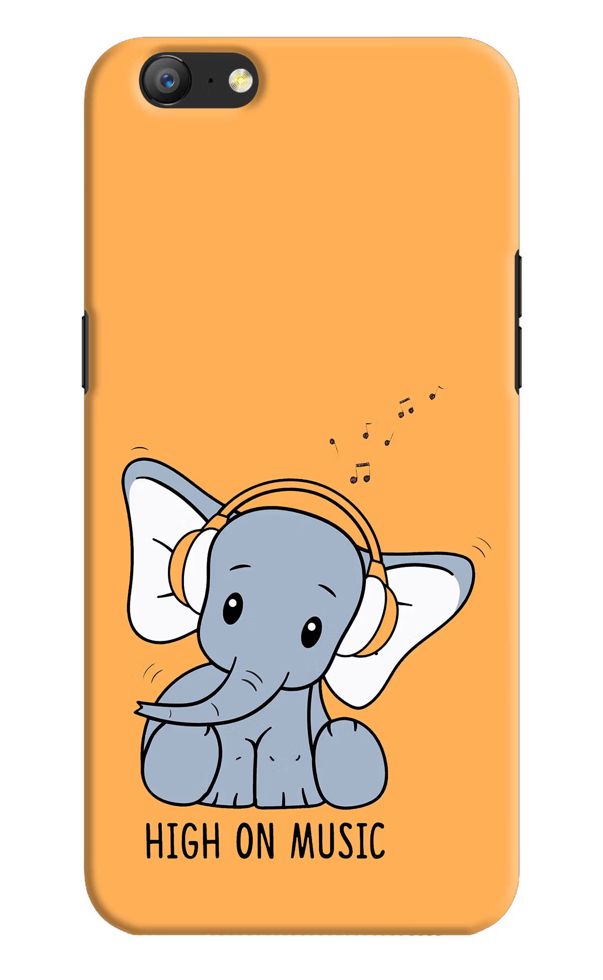 High On Music Oppo A57 Hard Case Back Cover by Casekaro