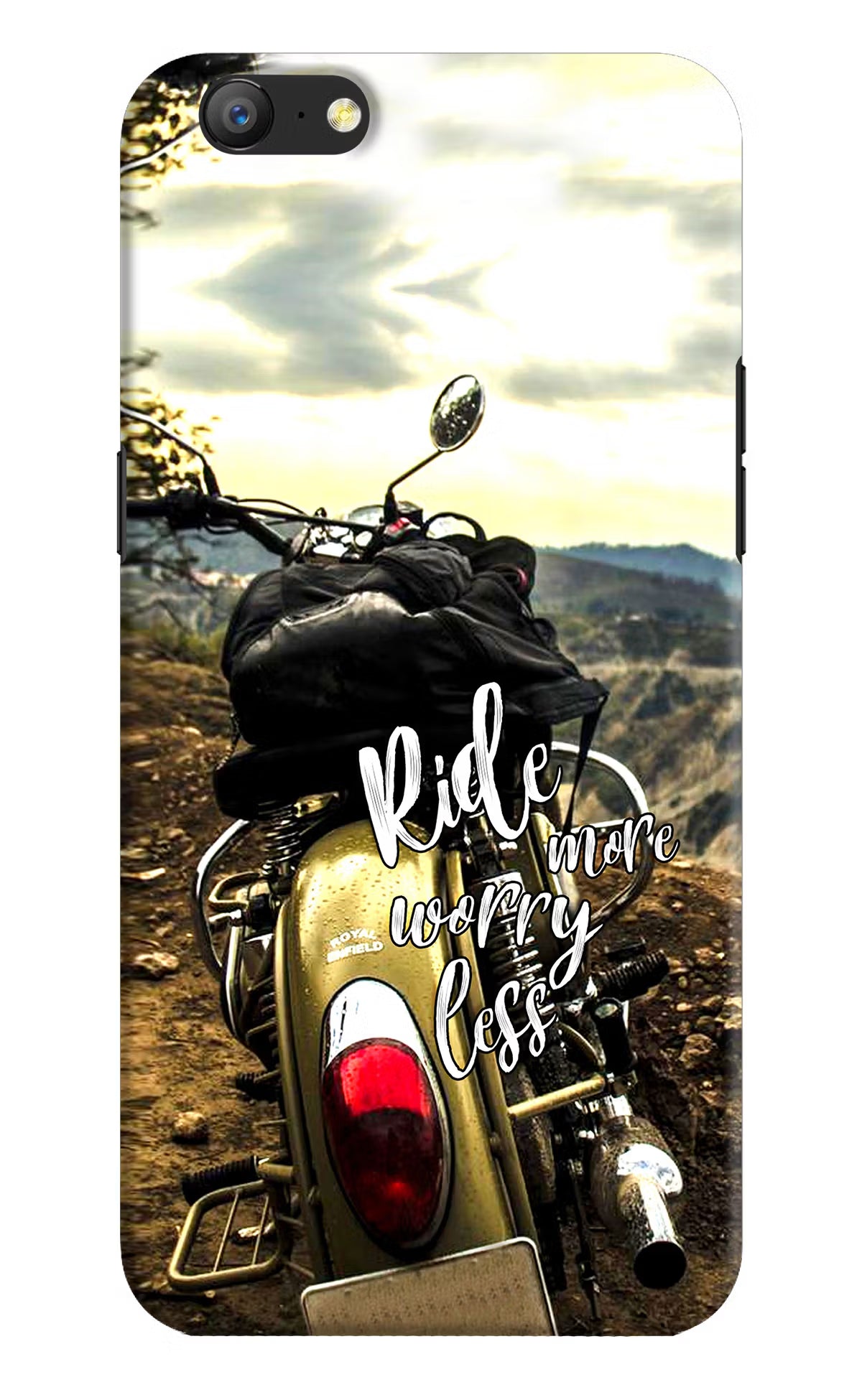 Ride More Worry Less Oppo A57 Hard Case Back Cover by Casekaro