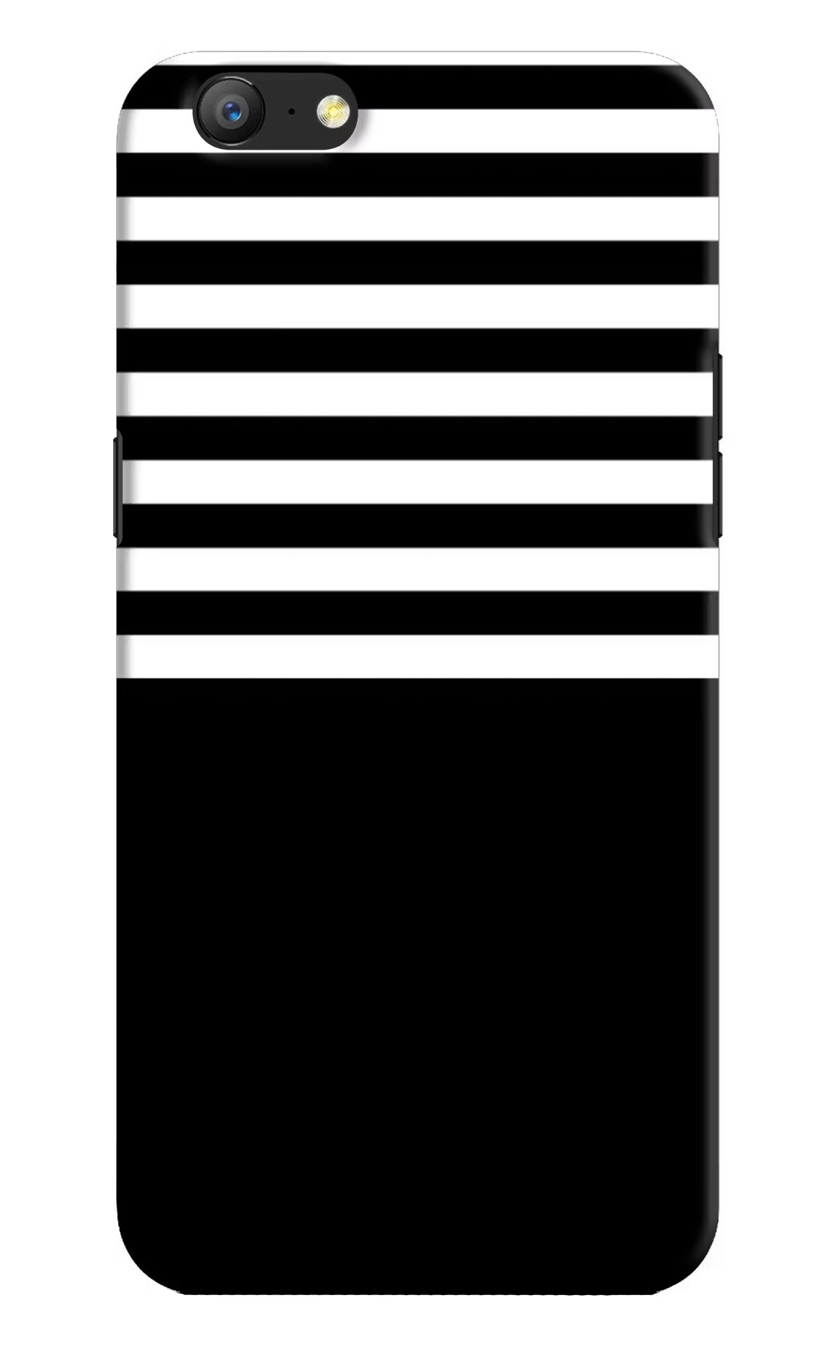 Black and White Print Oppo A57 Hard Case Back Cover by Casekaro