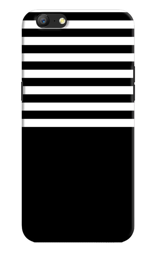 Black and White Print Oppo A57 Hard Case Back Cover by Casekaro