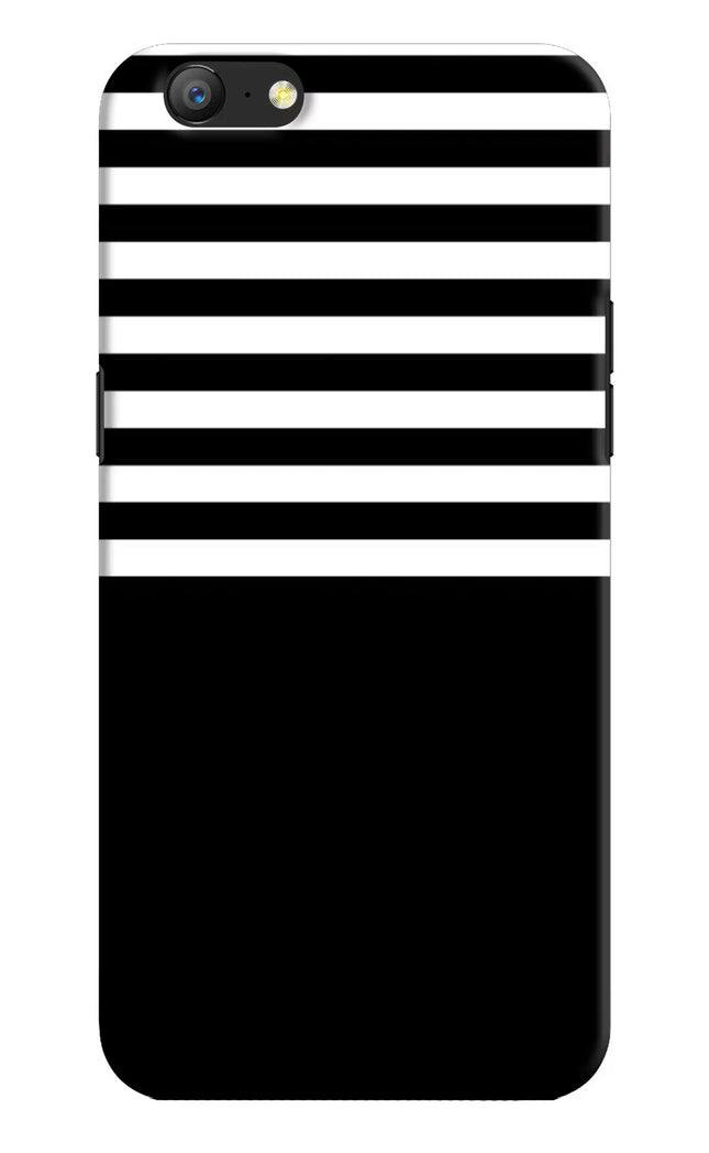 Black and White Print Oppo A57 Hard Case Back Cover by Casekaro