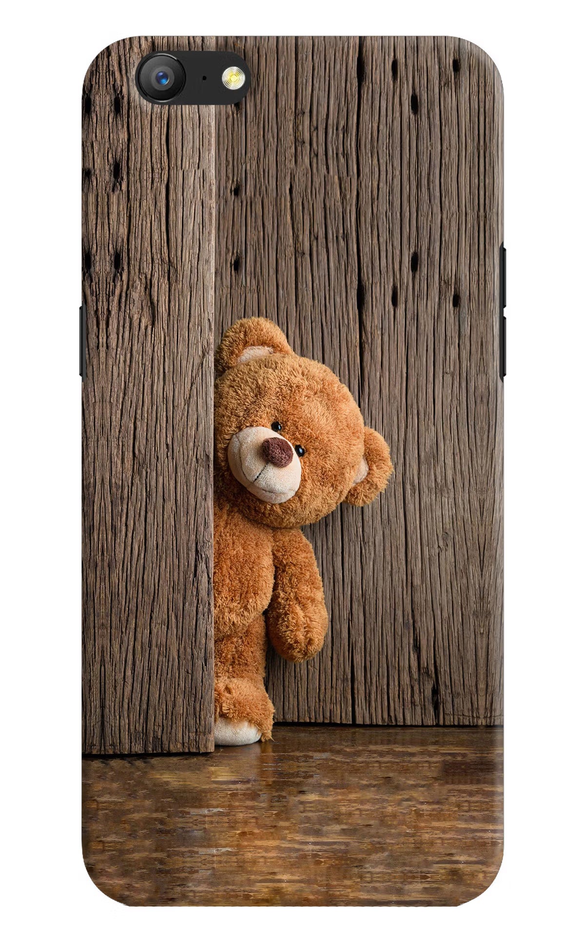 Teddy Wooden Oppo A57 Hard Case Back Cover by Casekaro