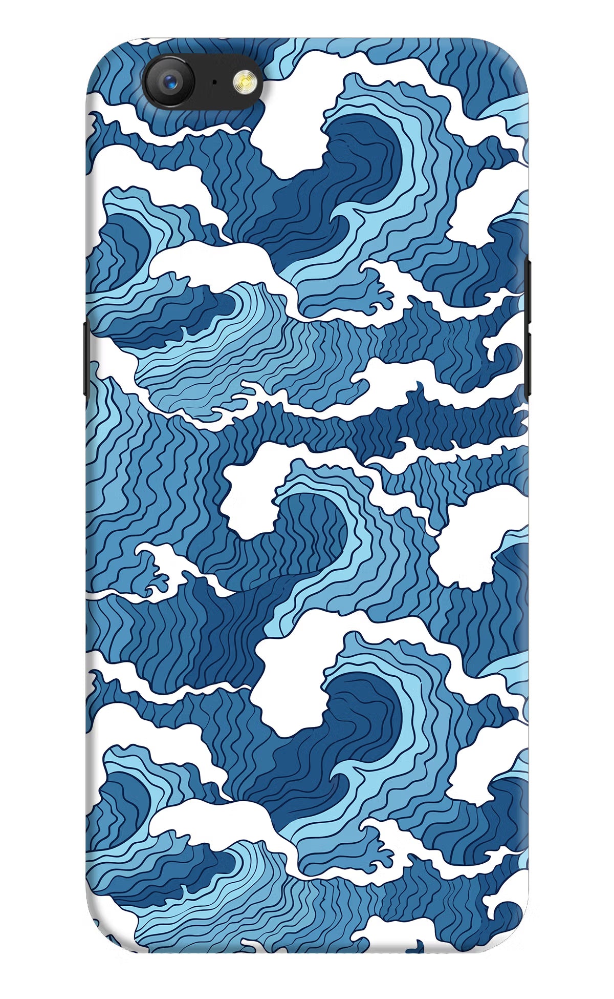 Blue Waves Oppo A57 Hard Case Back Cover by Casekaro
