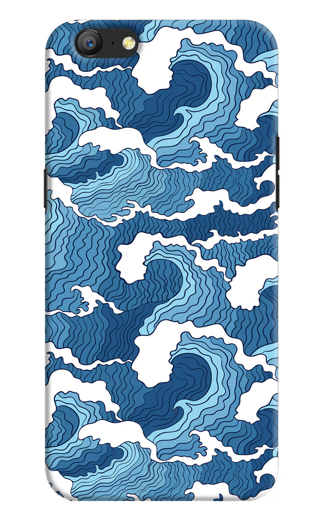 Blue Waves Oppo A57 Hard Case Back Cover by Casekaro
