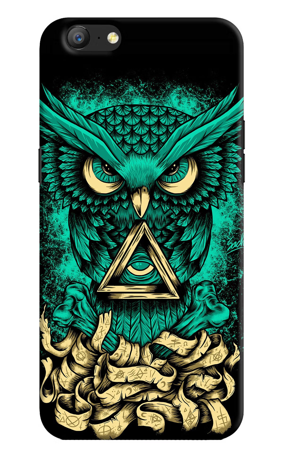 Green Owl Oppo A57 Hard Case Back Cover by Casekaro