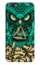 Green Owl Oppo A57 Hard Case Back Cover by Casekaro