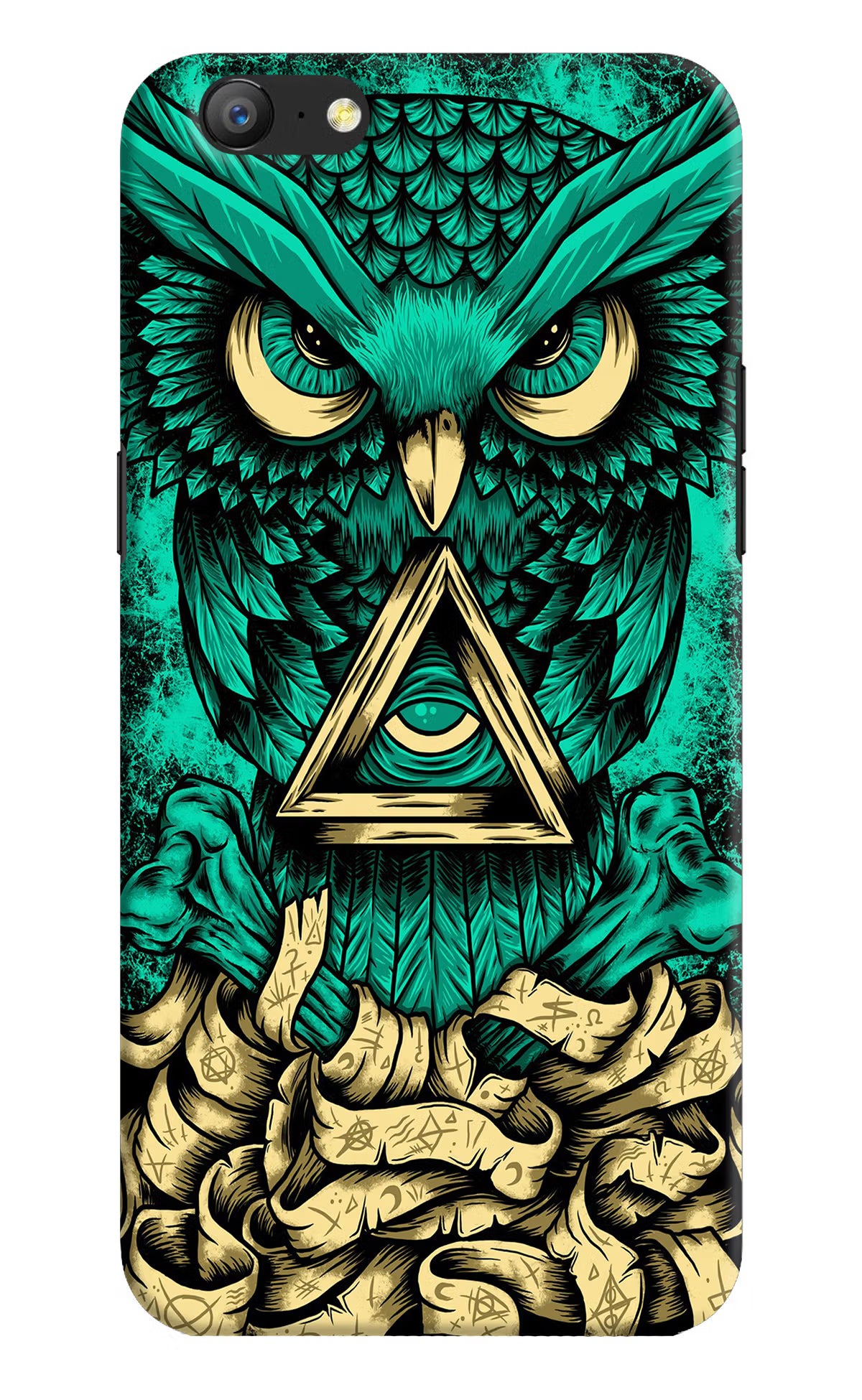 Green Owl Oppo A57 Hard Case Back Cover by Casekaro