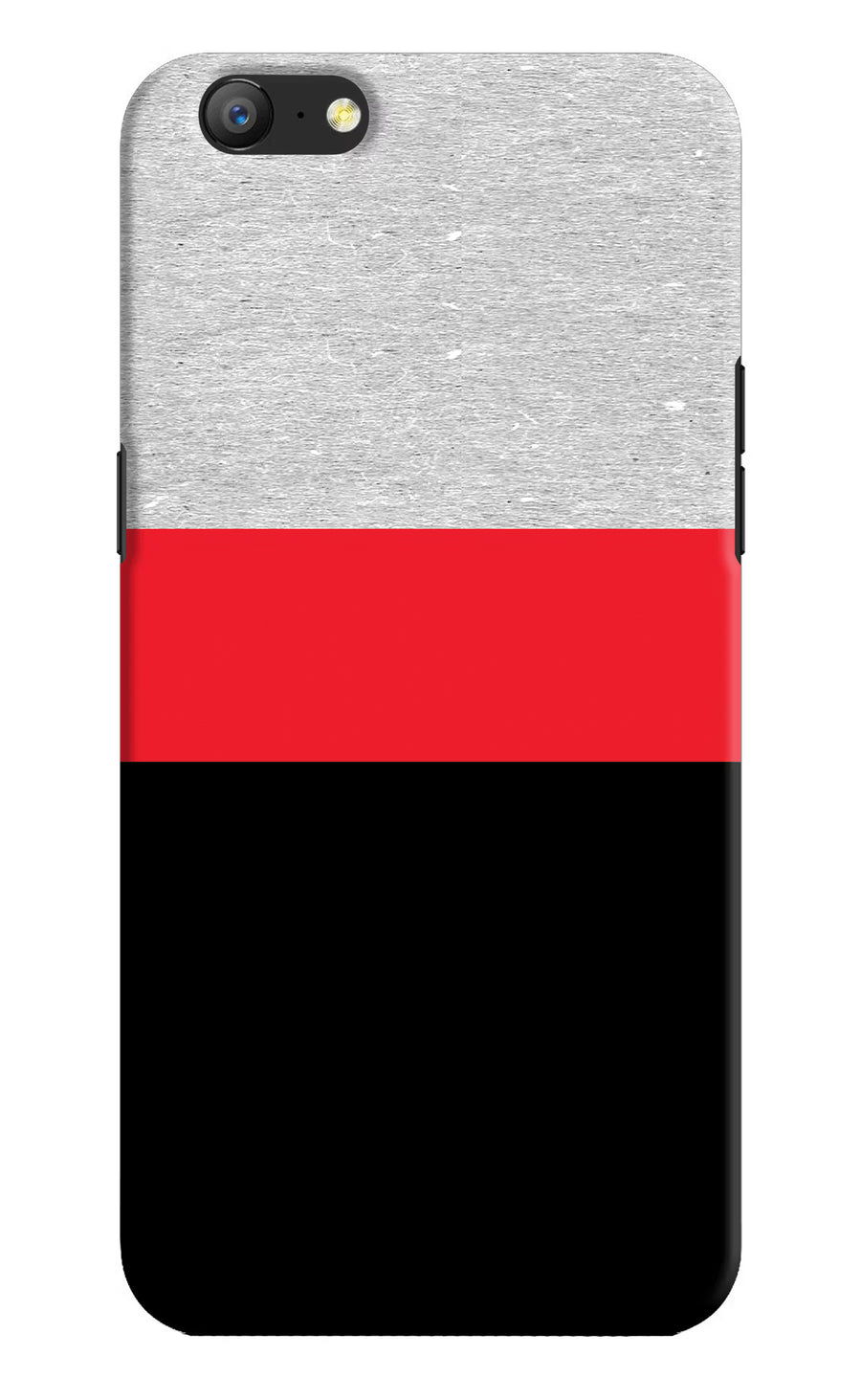 Tri Color Pattern Oppo A57 Back Cover, Hard case
