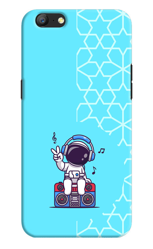 Cute Astronaut Chilling Oppo A57 Hard Case Back Cover by Casekaro