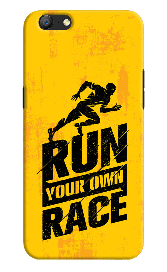Run Your Own Race Oppo A57 Hard Case Back Cover by Casekaro