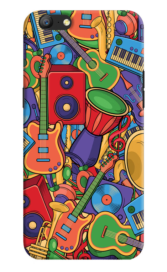 Music Instrument Doodle Oppo A57 Hard Case Back Cover by Casekaro